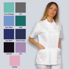 Lacost Yaka Yarım Fermuarlı Bayan Forma Üst