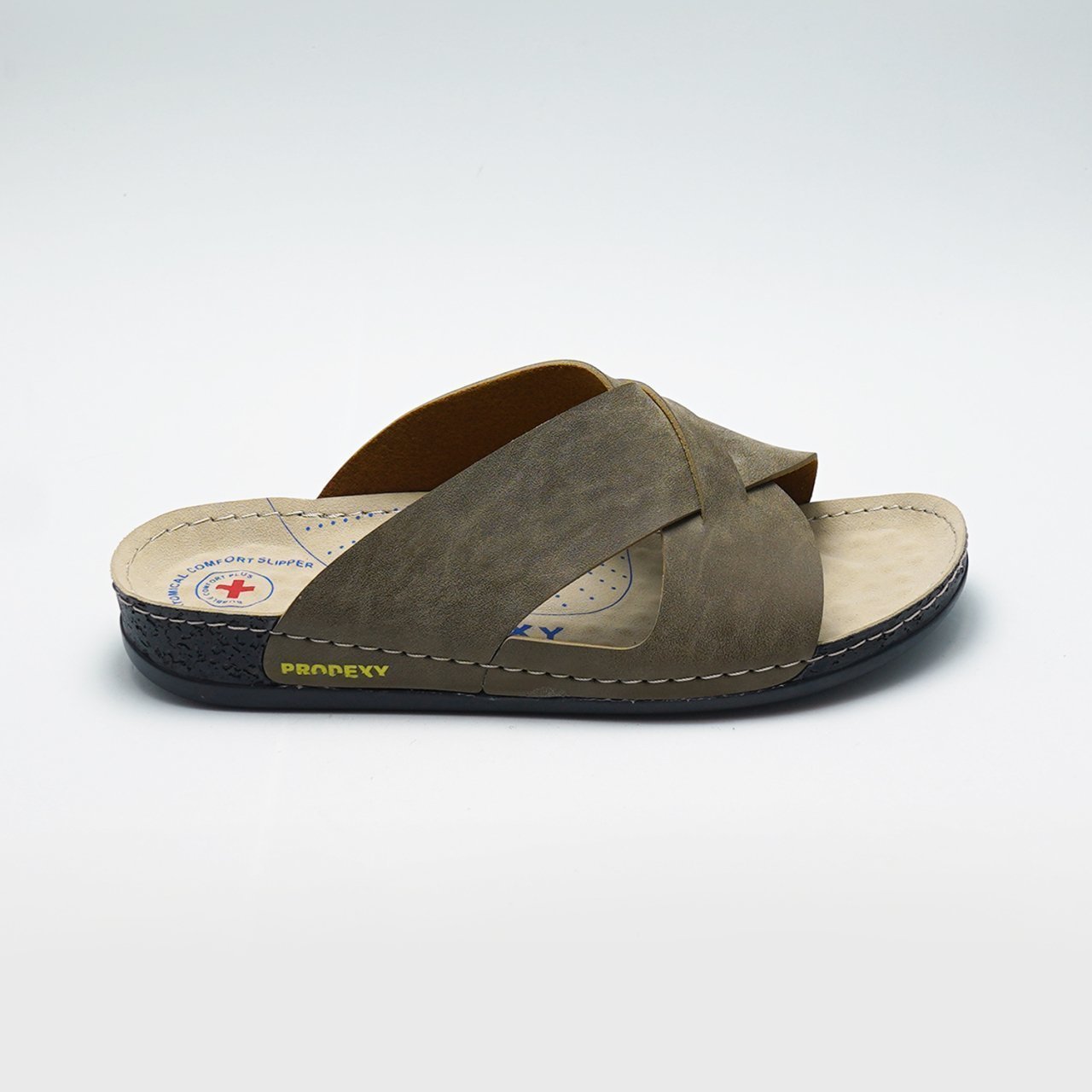 Prodexy Erkek Tabanı Değişebilir Tam Anatomik Günlük Terlik 45 - Sütlü Kahverengi