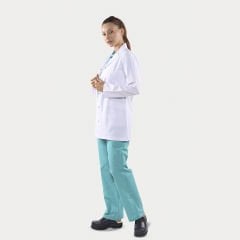 Klasik Yaka Uzun Kol Kısa Boy Bayan Önlük