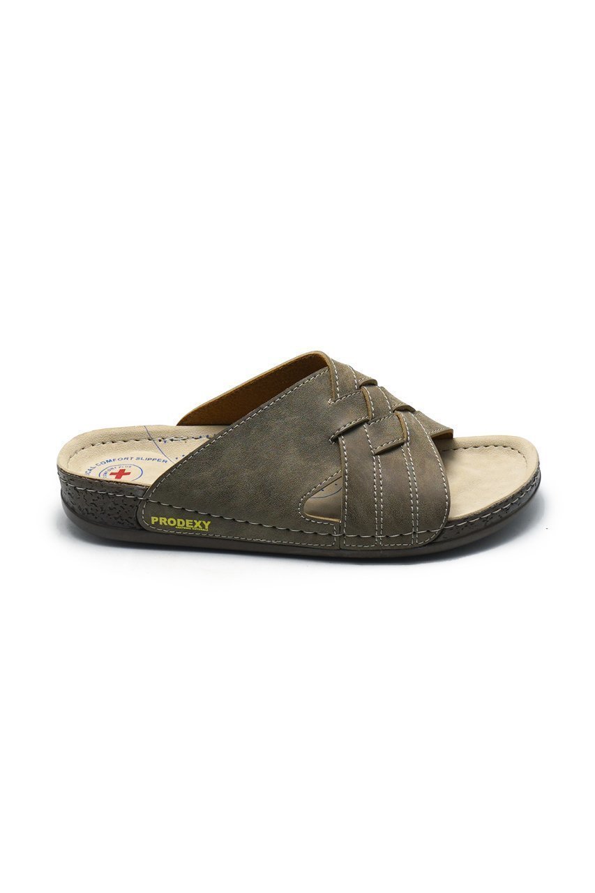 Prodexy Erkek Tabanı Değişebilir Tam Anatomik Günlük Terlik 42 - Sütlü Kahverengi